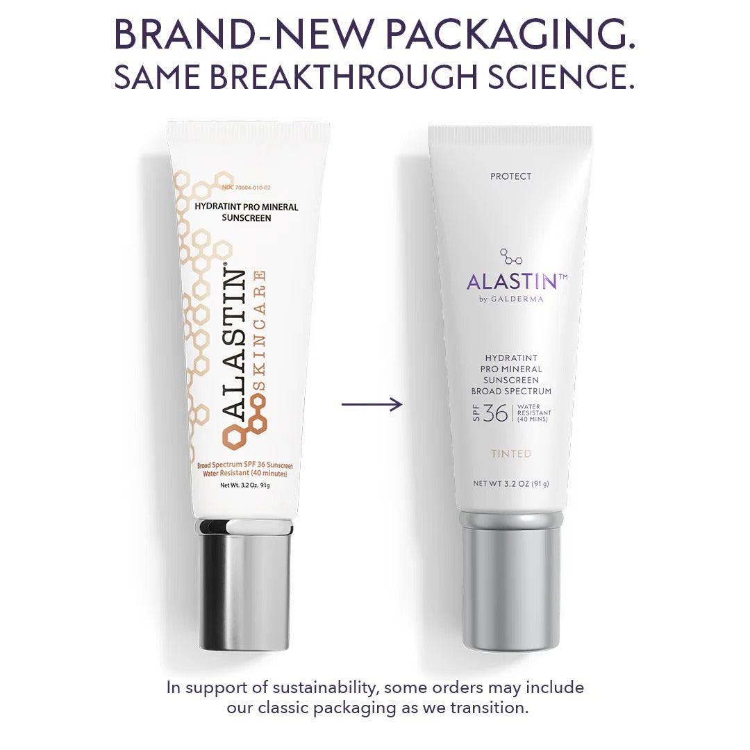 ALASTIN Skincare HydraTint Pro Mineral Sunscreen SPF 36 (3.2 oz) | 2-in-1 Tinted Daily Sunblock Moisturizer for Face & Neck | Fragrance-Free, Water Resistant