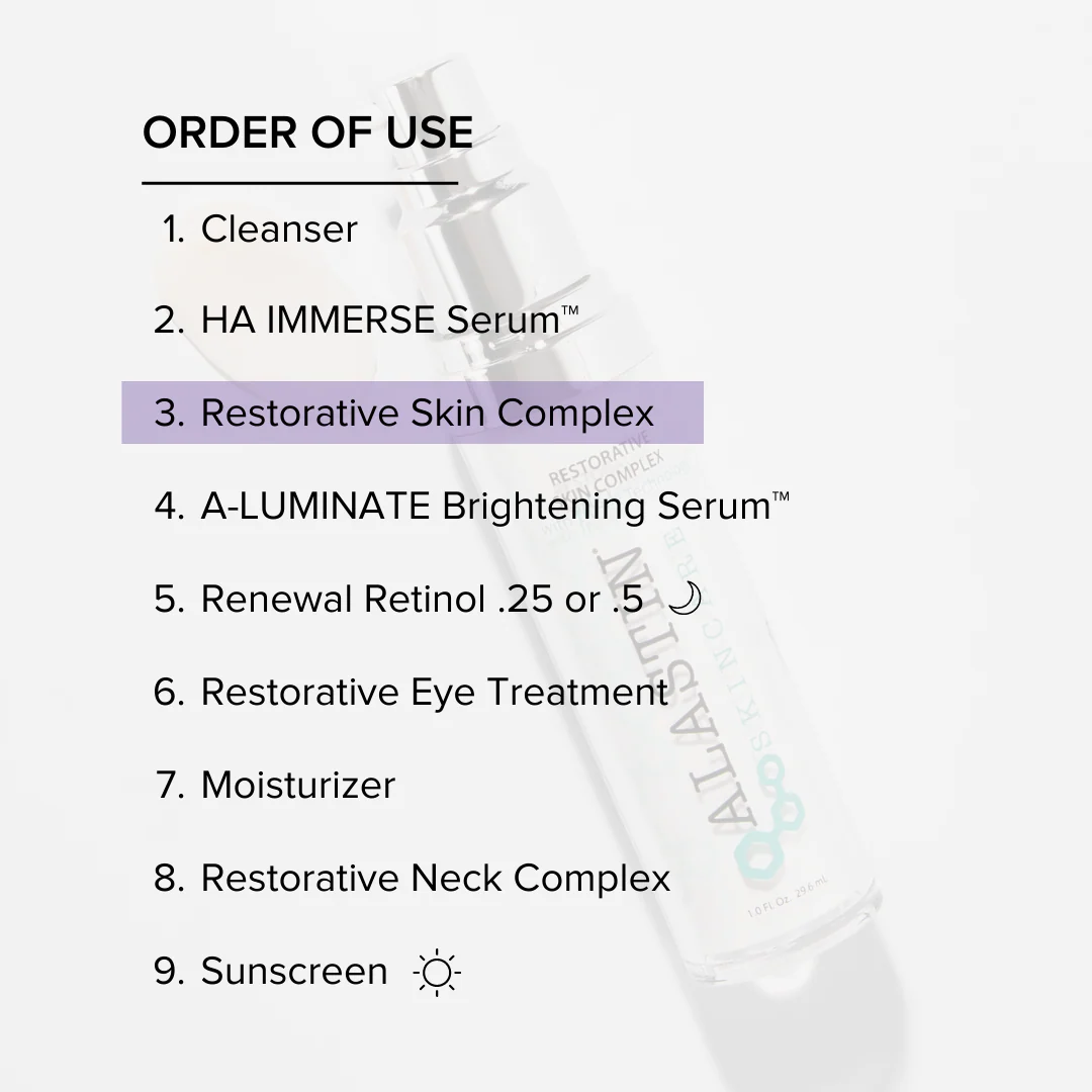 ALASTIN Skincare Restorative Skin Complex Anti-Aging Peptide Serum (1 oz) | Multi-Tasking Face Serum with Magnolol Targets Skin Texture & Tone, Helps Increase Volume, Hydration and Elasticity